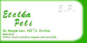 etelka peli business card